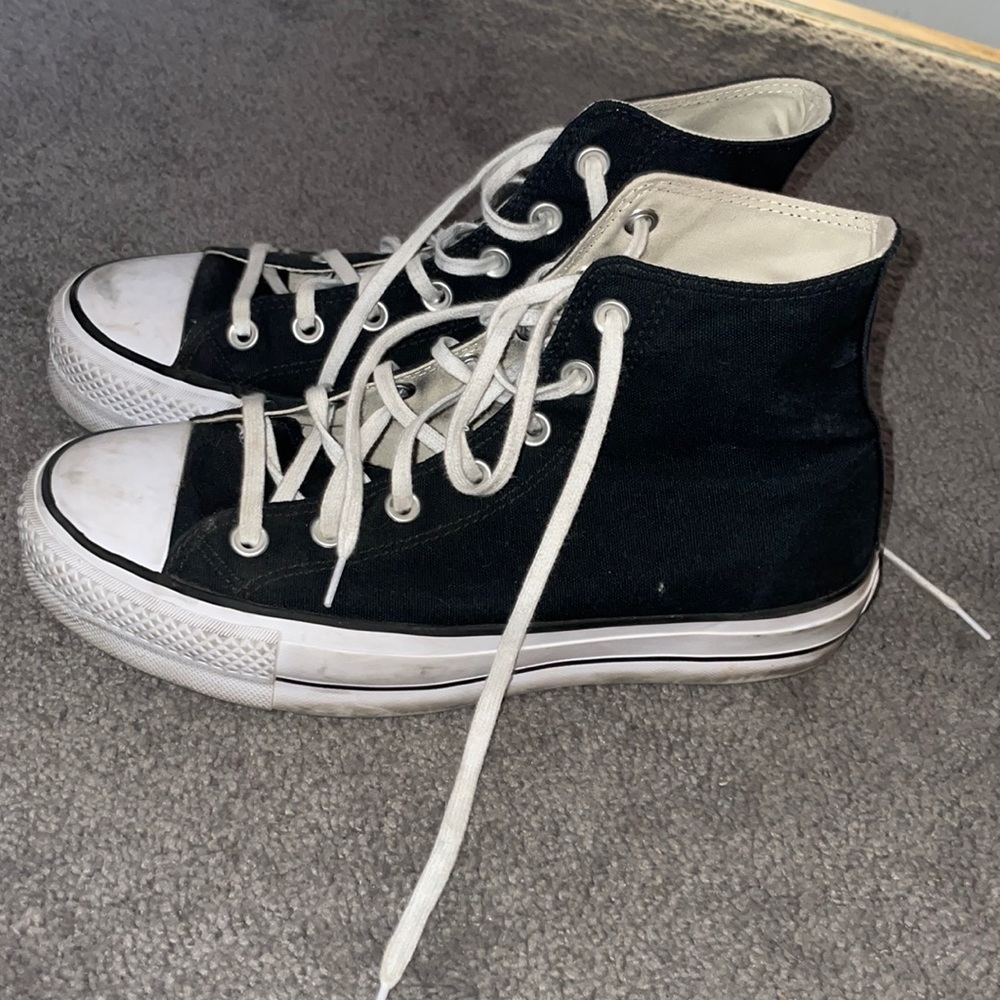 Black platform converse